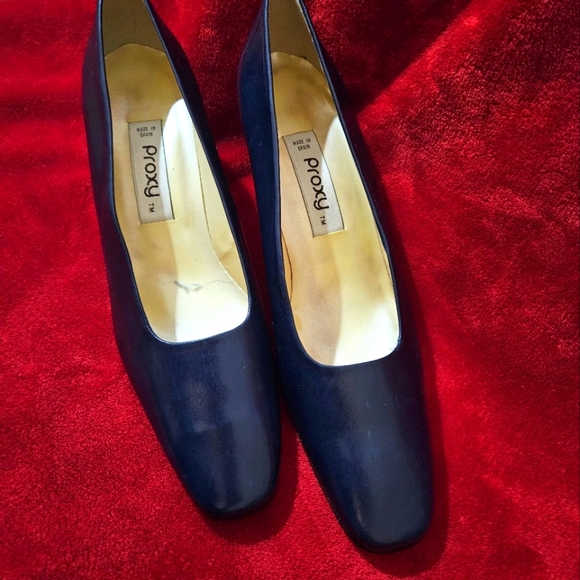 Proxy Navy Blue Leather Pumps Size 12N - Picture 8 of 9